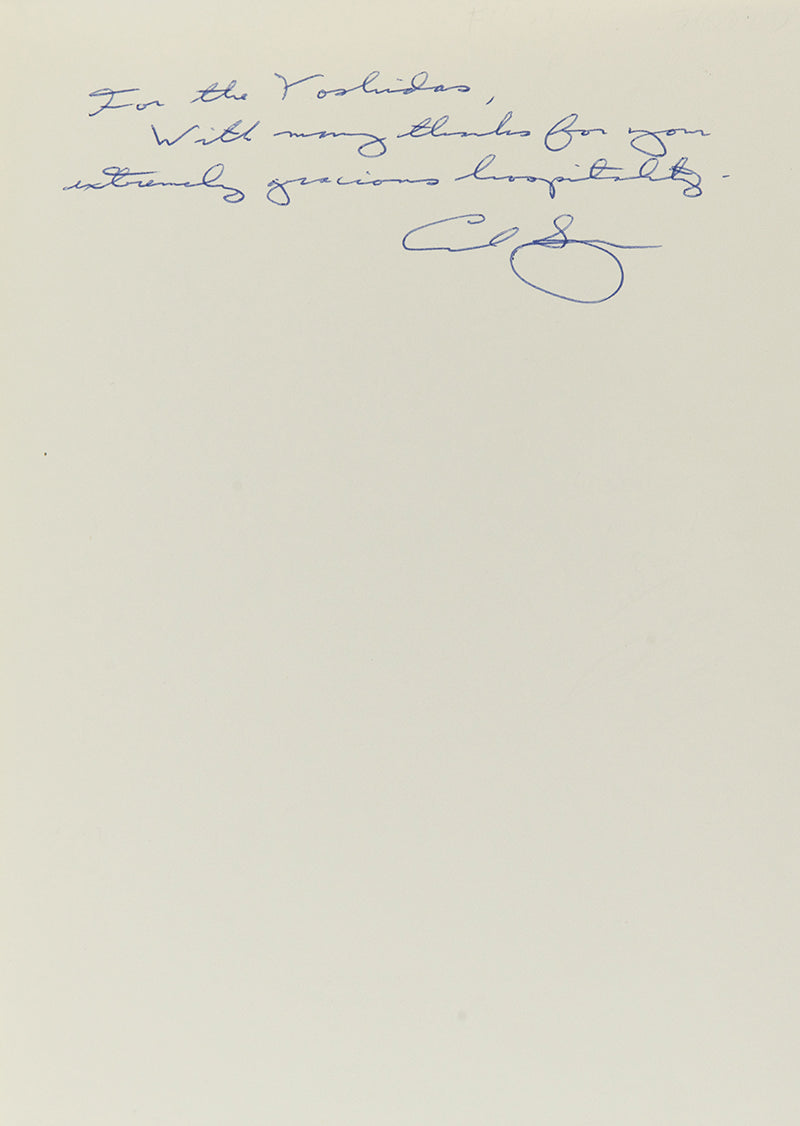 First edition, inscribed by the author, of Carl Sagan's Pulitzer Prize-winning The Dragons of Eden.