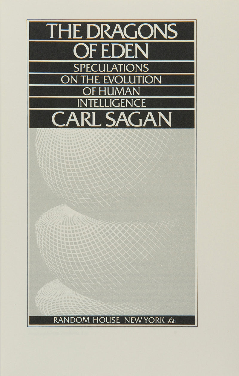 First edition, inscribed by the author, of Carl Sagan's Pulitzer Prize-winning The Dragons of Eden.