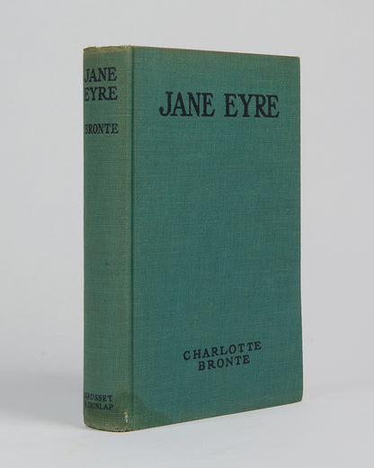 A rare photoplay edition of Jane Eyre published to coincide with the 20th Century Fox film starring Orson Welles and Joan Fontaine, with the two leads appearing on the dust jacket.