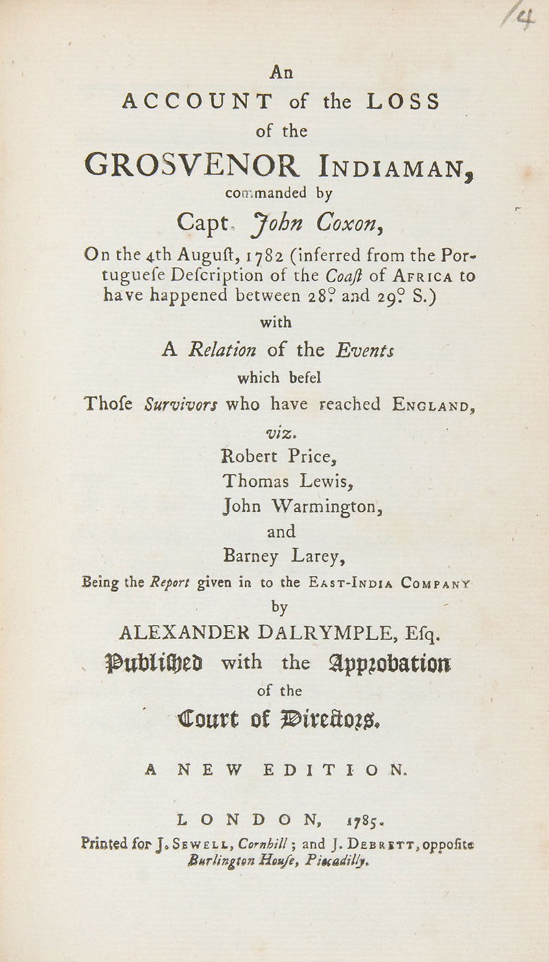 Four pamphlets on the East India company including Original Papers Relative to the rights and Pretensions of the Nabob of Arcot, Political Letters Written in March and April 1784 by a Late Member of Parliament.