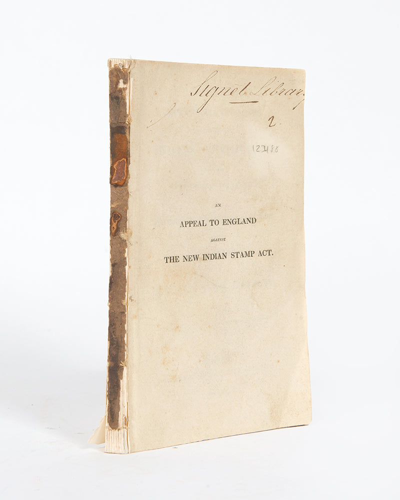 An Appeal to England Against the New Indian Stamp Act;