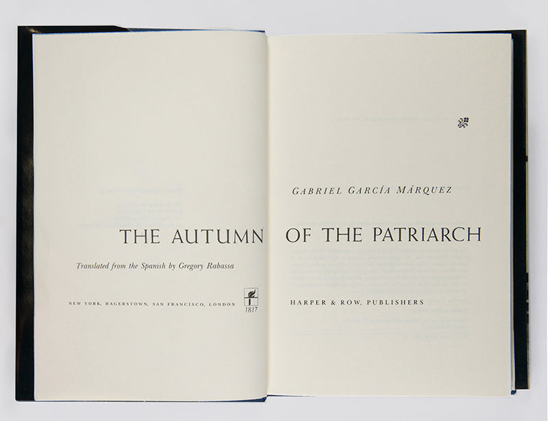 A near-fine first US edition of Gabriel Garcia Marquez'sThe Autumn of the Patriach.