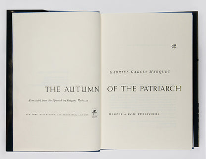 A near-fine first US edition of Gabriel Garcia Marquez'sThe Autumn of the Patriach.