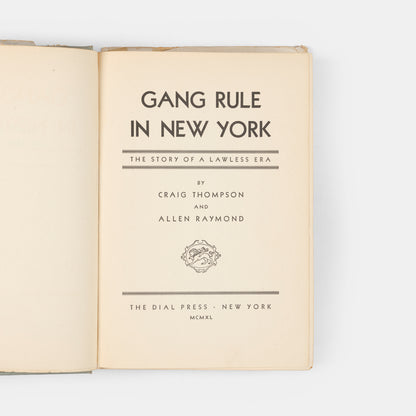 Gang Rule in New York: