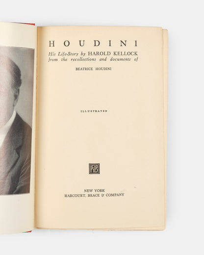 First edition of Houdini by Harold Kellock.