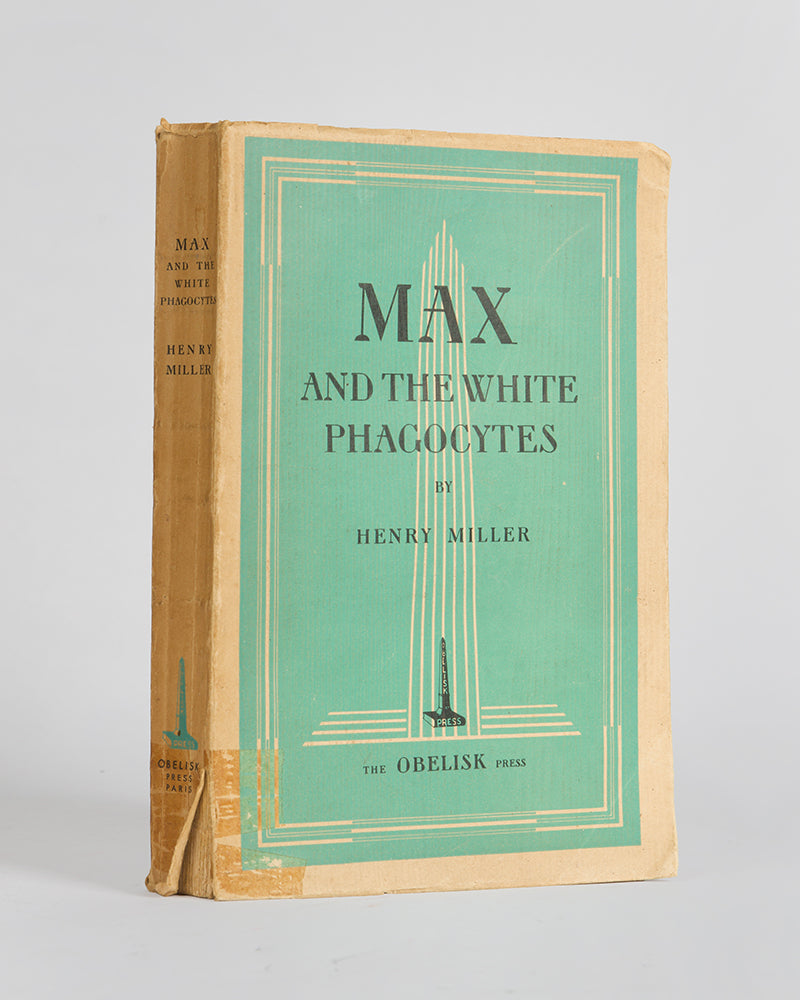 A first edition of Henry Miller's Max and the White Phagocytes.