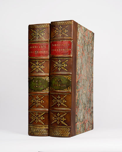 The first edition of Samuel Johnson's A Dictionary of the English Language