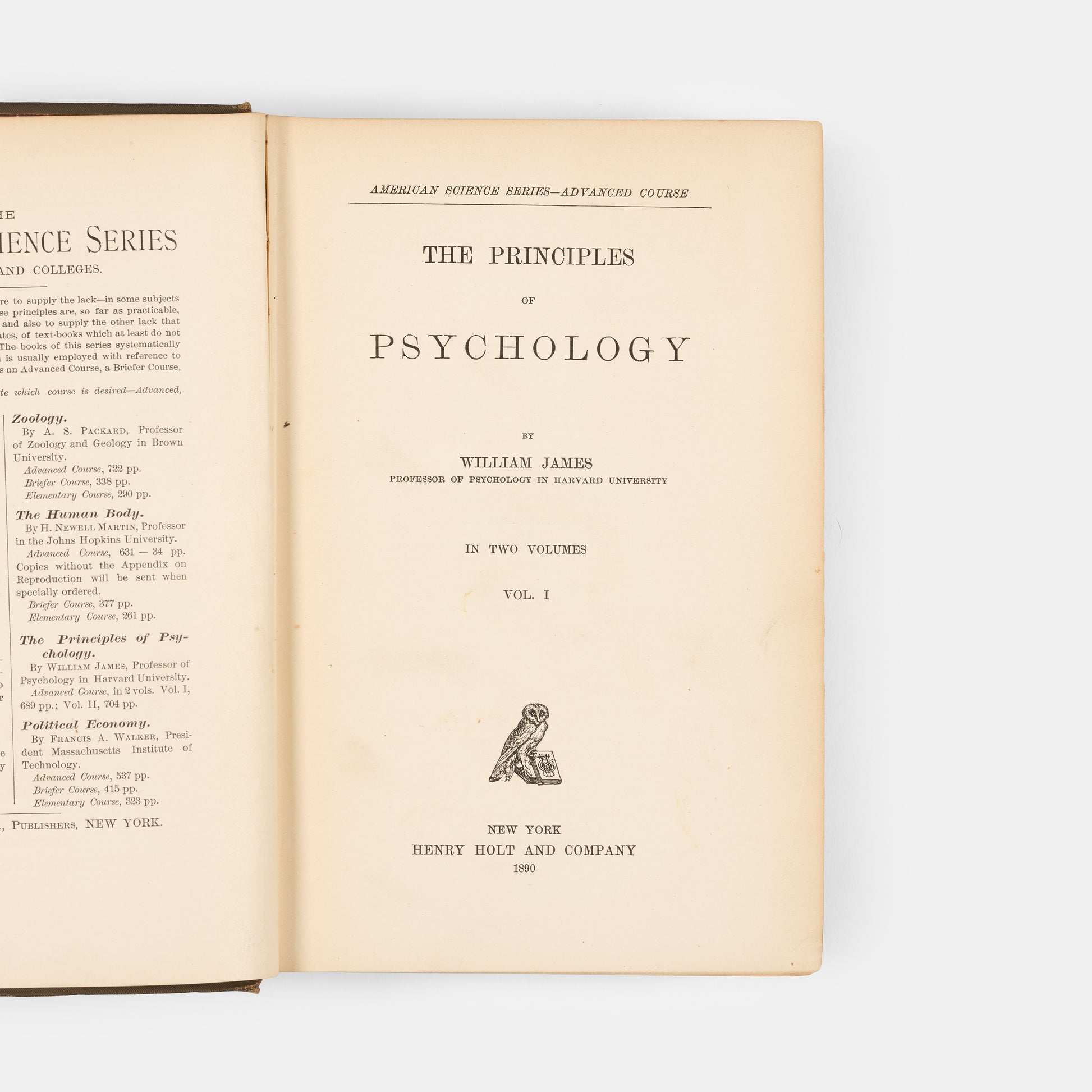 First edition, first printing of the founding text of modern psychology