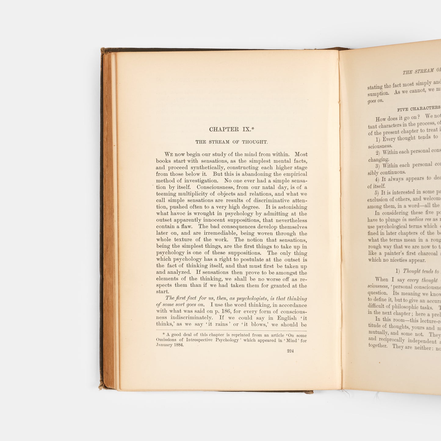 First edition, first printing of the founding text of modern psychology