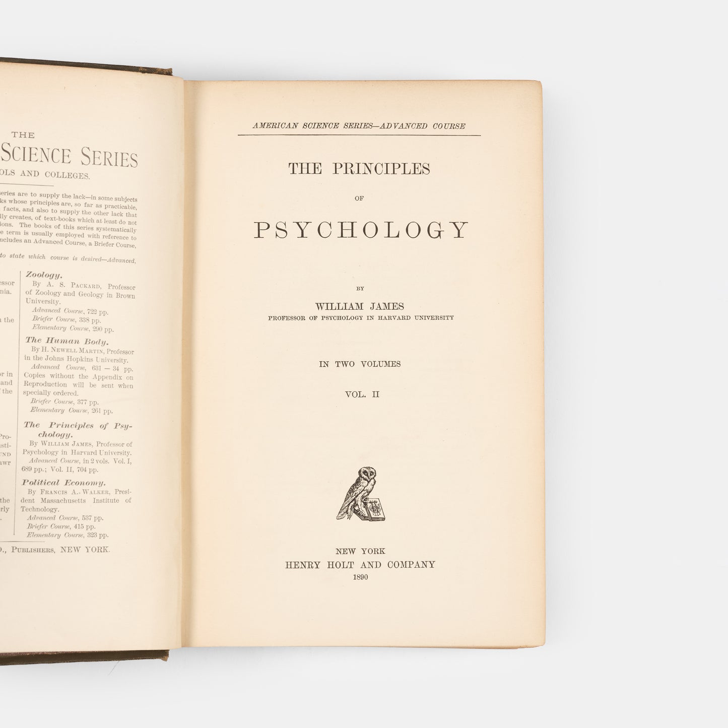 First edition, first printing of the founding text of modern psychology
