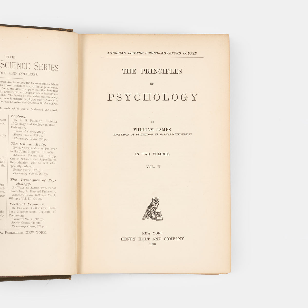 First edition, first printing of the founding text of modern psychology