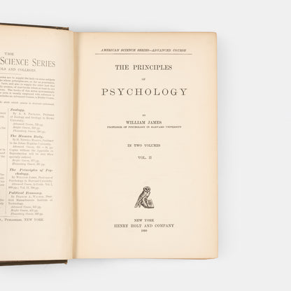 First edition, first printing of the founding text of modern psychology