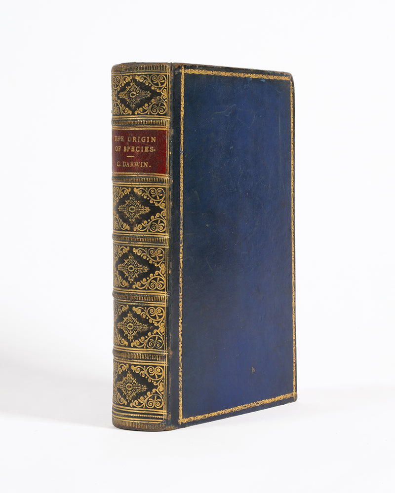 A nicely bound example of Darwin's Origin of Species.