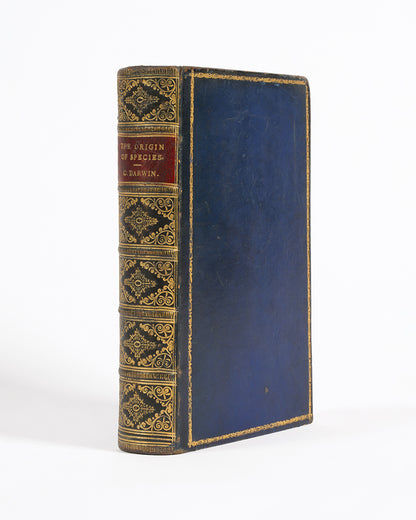 A nicely bound example of Darwin's Origin of Species.
