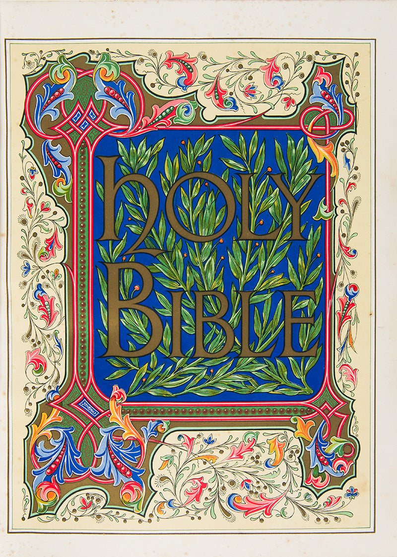A delightful example of The National Comprehensive Family Bible, illustrated with numerous colour plates and maps