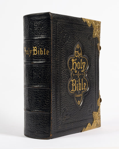 A delightful example of The National Comprehensive Family Bible, illustrated with numerous colour plates and maps