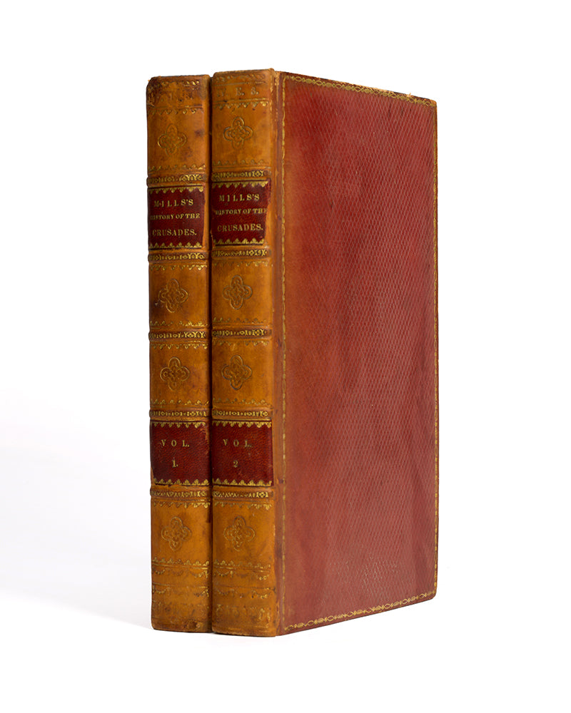 A handsome set of Charles Mills' History of the Crusades, the third edition in a contemporary diced calf binding