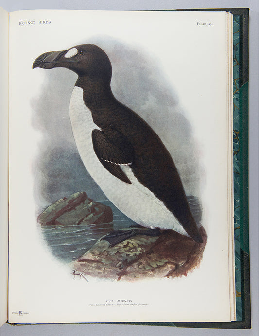 First edition of Lionel Walter Rothschild's important book Extinct Birds, one of the limited edition of 300 numbered and signed copies.