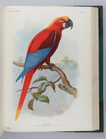 First edition of Lionel Walter Rothschild's important book Extinct Birds, one of the limited edition of 300 numbered and signed copies.
