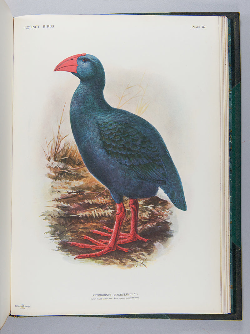 First edition of Lionel Walter Rothschild's important book Extinct Birds, one of the limited edition of 300 numbered and signed copies.