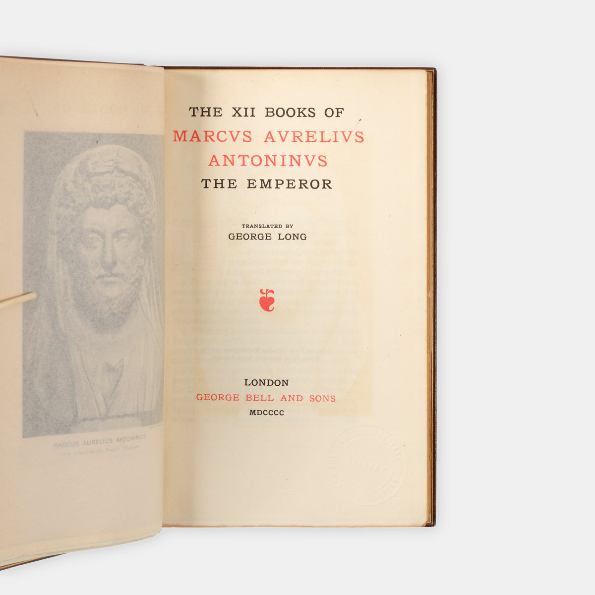 A beautiful edition of Marcus Aurelius' meditations in English translation, finely bound by Riviere & Son