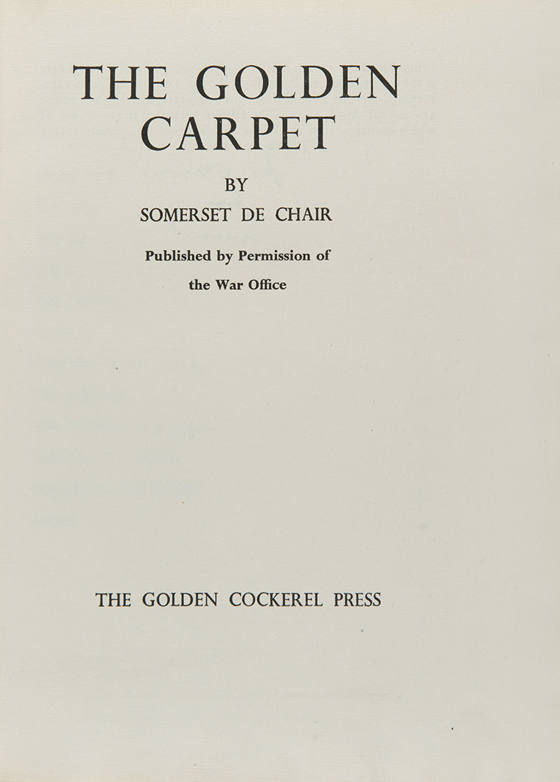 Special presentation copy bound by Sangorski and Sutcliffe.