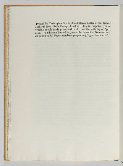 Scarce limited edition bound by Sangorski & Sutcliffe of Gertrude Bell's The Arab War.