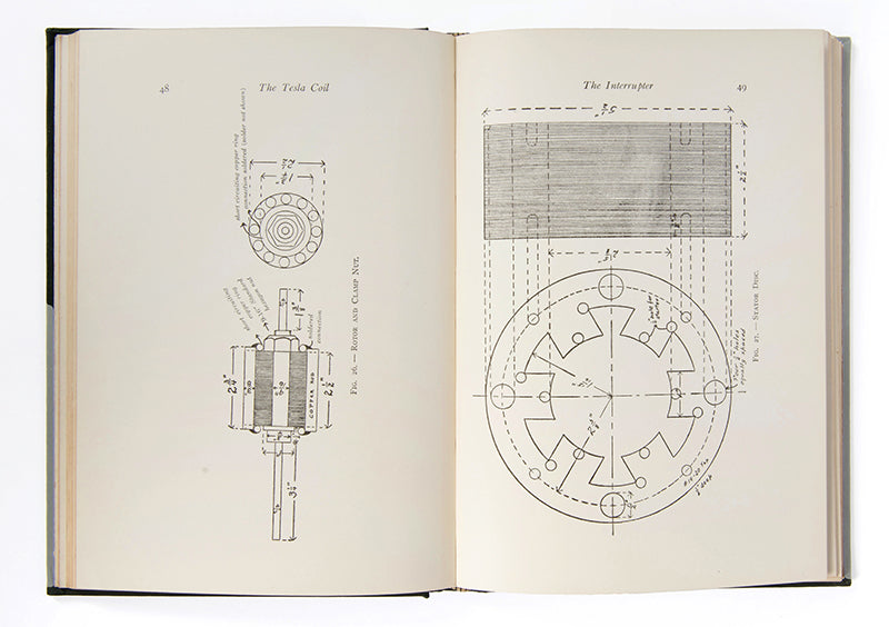 A first edition of the well-illustrated copy of The Tesla High Frequency Coil by George F. Haller and Elmer Tilling Cunningham