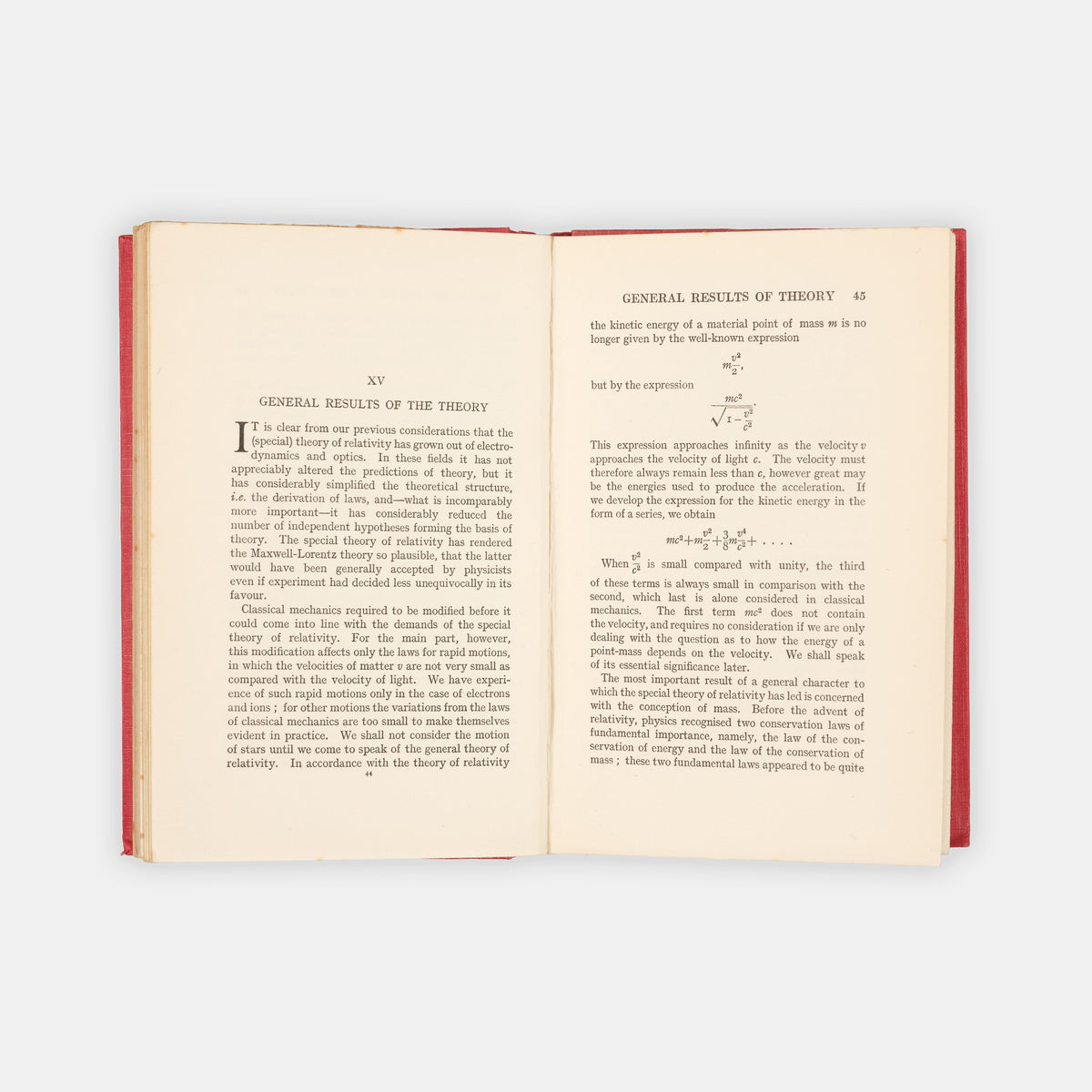First English language edition, first impression of Einstein's first popular treatment of his revolutionary theory, Relativity, The Special & the General Theory