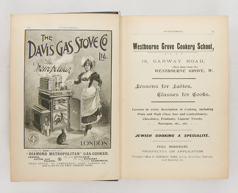 Jewish-British cookbook published by two sisters, aimed at the wealthier audience. May Henry was the author of The 'Economical Jewish Cook' published in 1897.