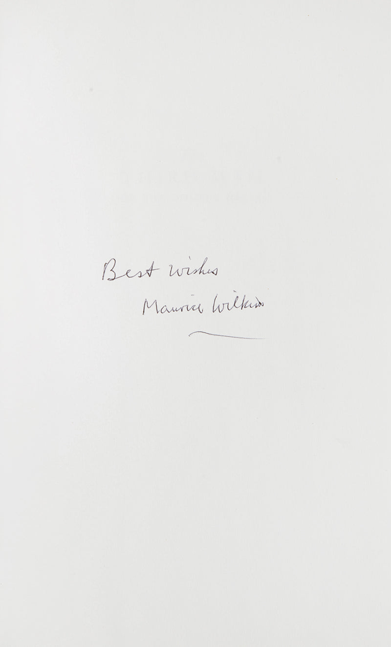 An inscribed first edition of Maurice Wilkins' autobiography. Wilkins shared the 1962 Nobel Prize with Francis Crick and James Watson for the discovery of the double helix structure of DNA. 