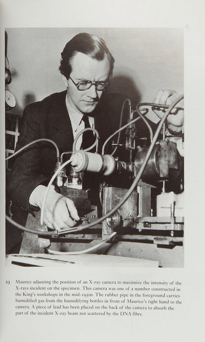 An inscribed first edition of Maurice Wilkins' autobiography. Wilkins shared the 1962 Nobel Prize with Francis Crick and James Watson for the discovery of the double helix structure of DNA. 