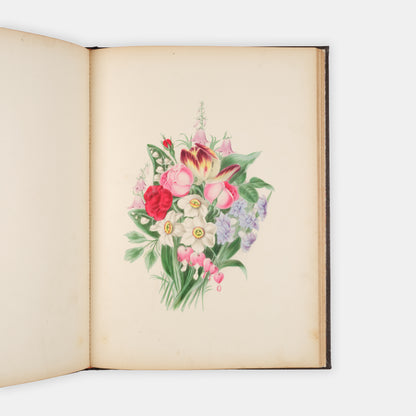 Each beautifully executed flower portrayed is also the subject for a poem which serves as text for the illustration as there are no captions.