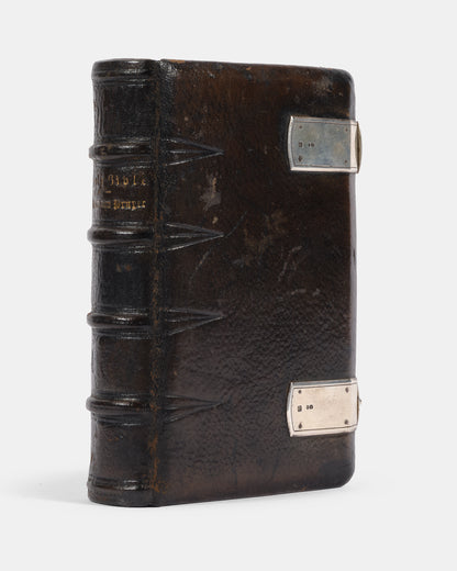 An attractive later printing of Samuel Bagster's Polyglot Bible, bound in contemporary black morocco with hallmarked silver clasps in full working order