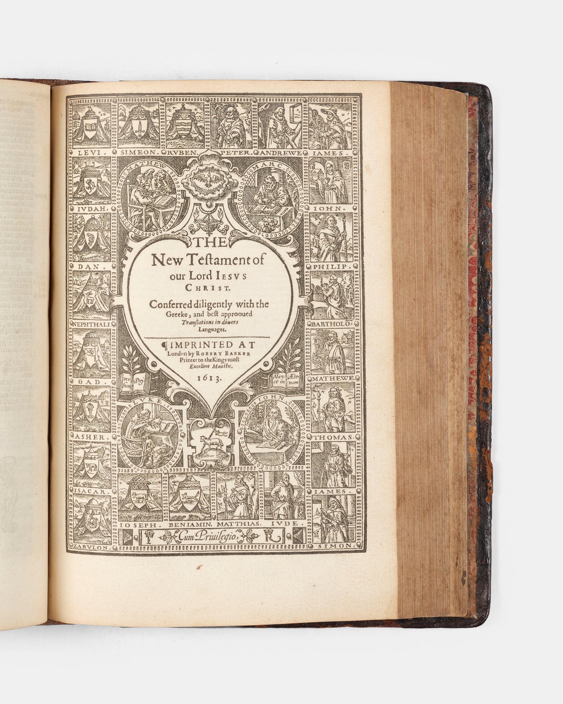 A superb, rare complete example of the Geneva Bible, bound with the Book of Common Prayer, Concordances and Pslam, in the original blind-panelled calf binding