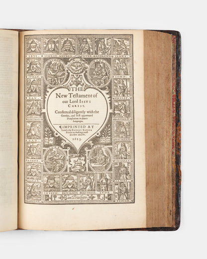 A superb, rare complete example of the Geneva Bible, bound with the Book of Common Prayer, Concordances and Pslam, in the original blind-panelled calf binding