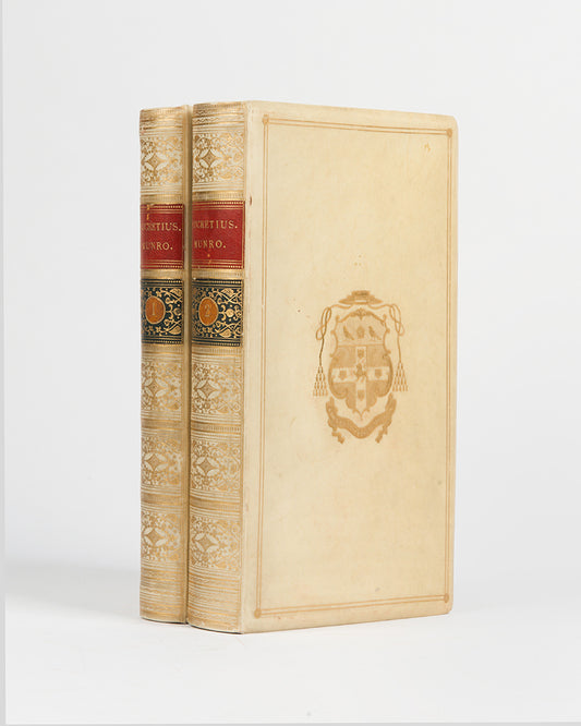 The first edition of this important commentary and translation of Lucretius' De Rerum Natura by H.A.J. Munro