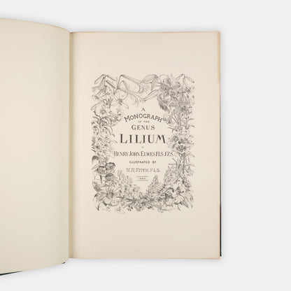 First edition of this superb, hand-coloured work on lillies, A Monograph of the Genus Lillium by Henry John Elwes, with the Supplement.