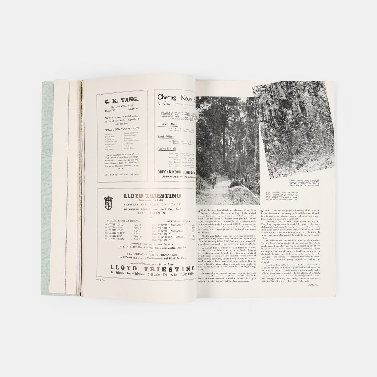 First edition of the 1939 issue of the The Straits Times Annual of Singapore, profusely illustrated and revealing life in Singapore and Southeast Asia at the outset of the War.