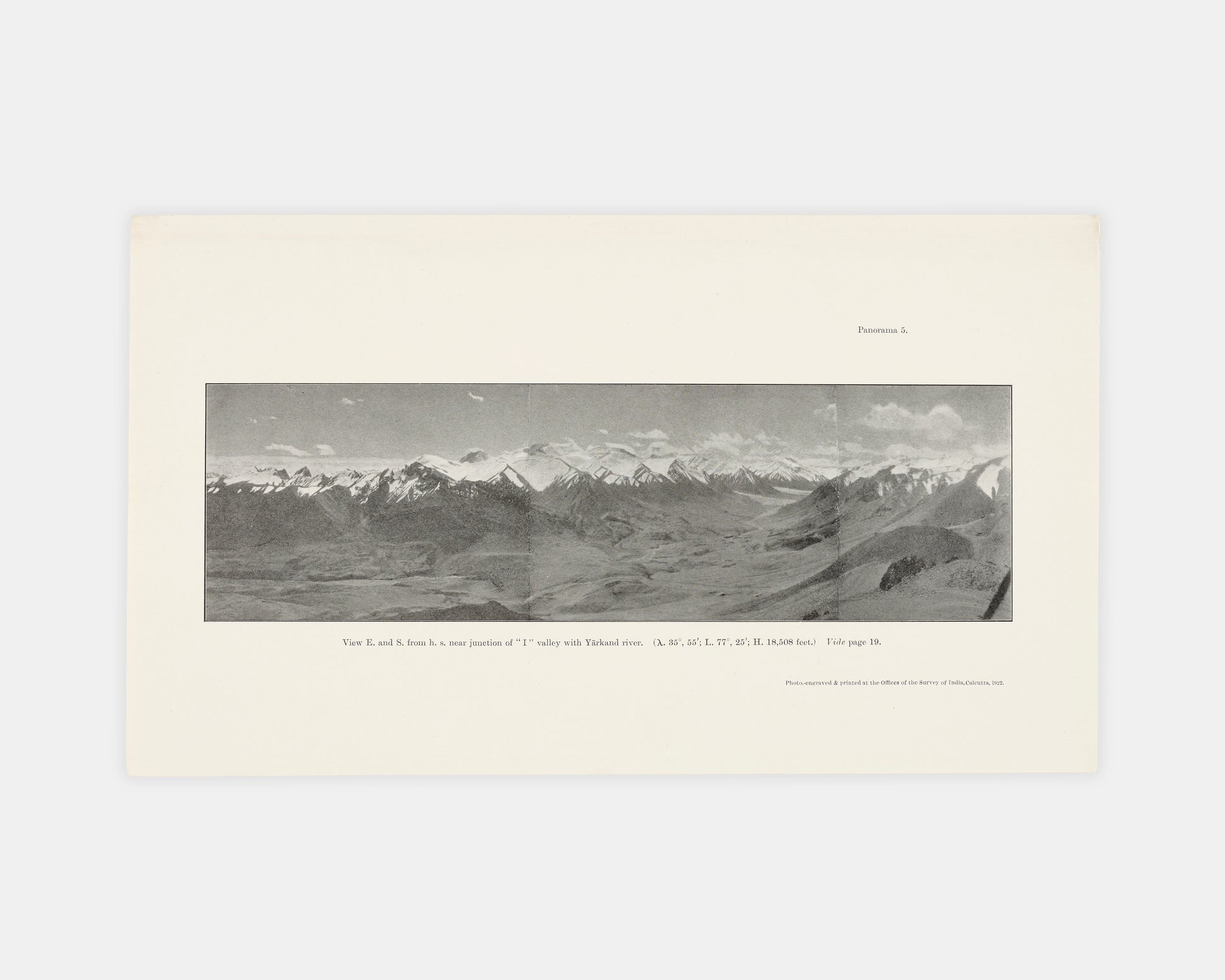 First edition of Explorations in the Eastern Kara-Koram and the Upper Yarkand Valley by Henry Wood, the scarce Survey of India report of De Filippi's Central Asian expedition which identified the Rimo Muztagh as the glacial source of the Yarkand River.