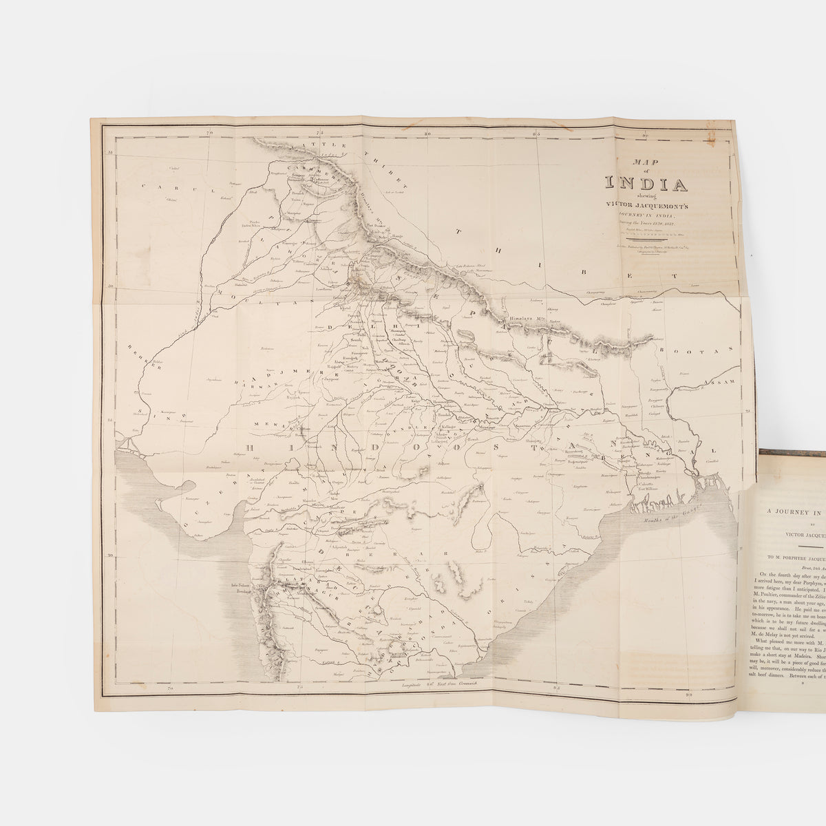 First English edition of Victor Jacquemont's Letters from India, the first publication in English of this scarce account of Jacquemont's journey through India.