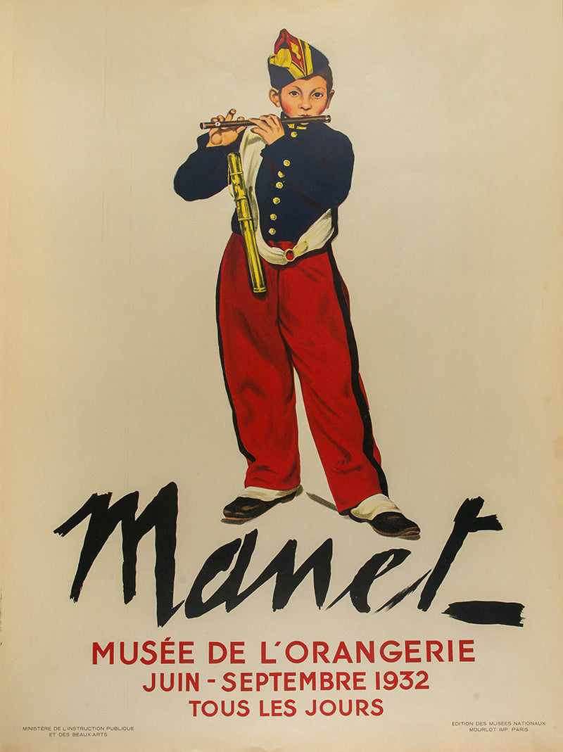 Lithrographic poster of Musée de L'Orangerie after Edouard Manet