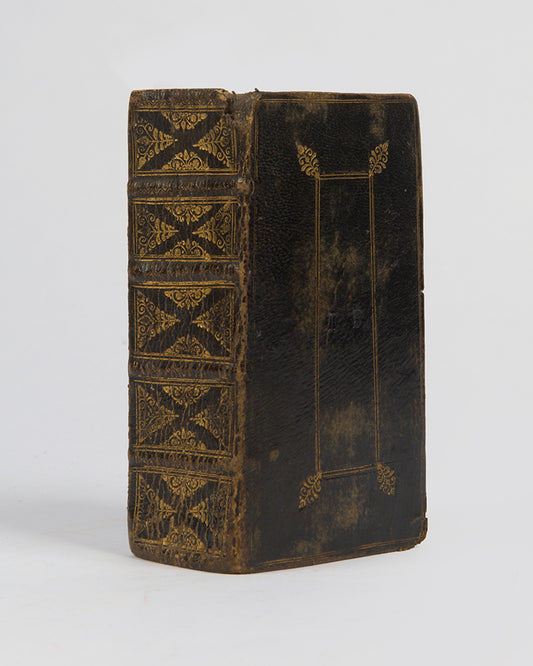 A lovely late 17th-century pocket edition of the King James Bible bound in contemporary balck morocco gilt