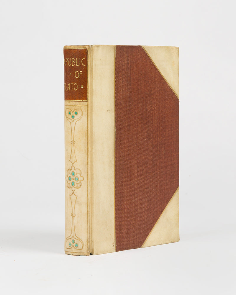 Plato's Republic in English translation by John Llewelyn Davies and David James Vaughan, in contemporary half vellum