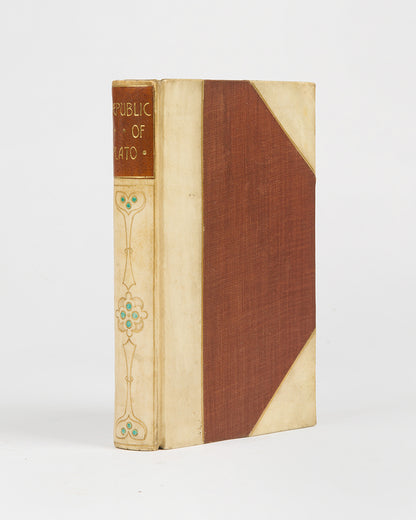 Plato's Republic in English translation by John Llewelyn Davies and David James Vaughan, in contemporary half vellum
