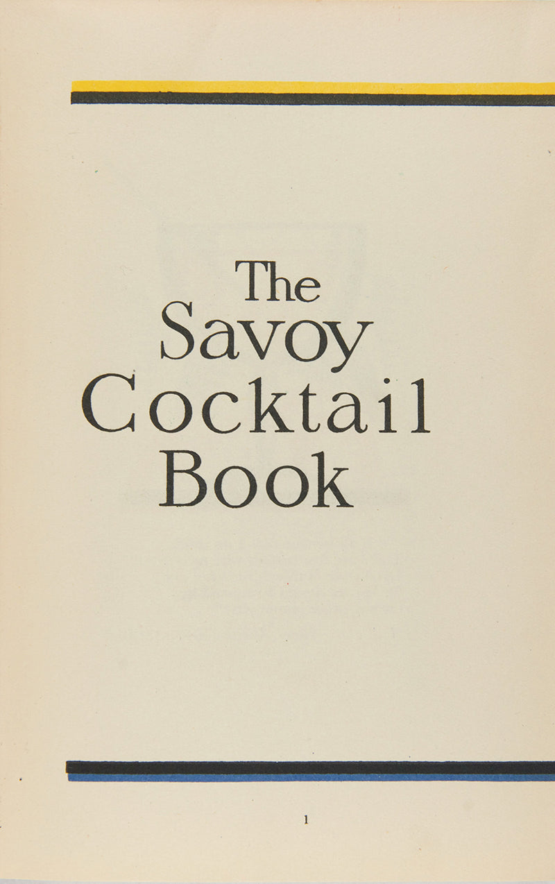 A handosme copy of The Savoy Cocktail Book by Harry Craddock. 