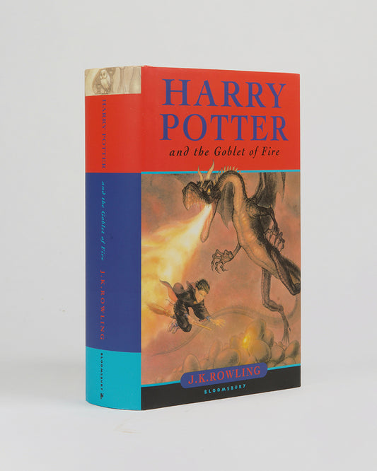 A wibderful signed first edition of J.K. Rowling's fourth book, Harry Potter and the Goblet of Fire.
