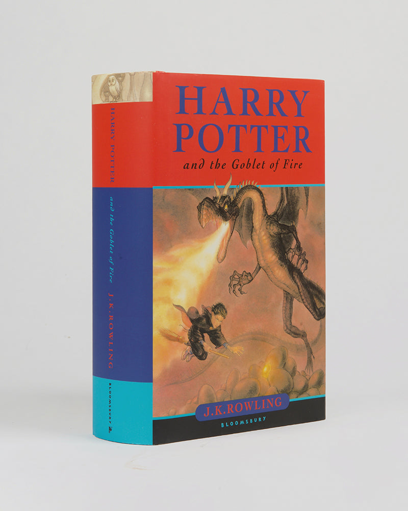 A wibderful signed first edition of J.K. Rowling's fourth book, Harry Potter and the Goblet of Fire.