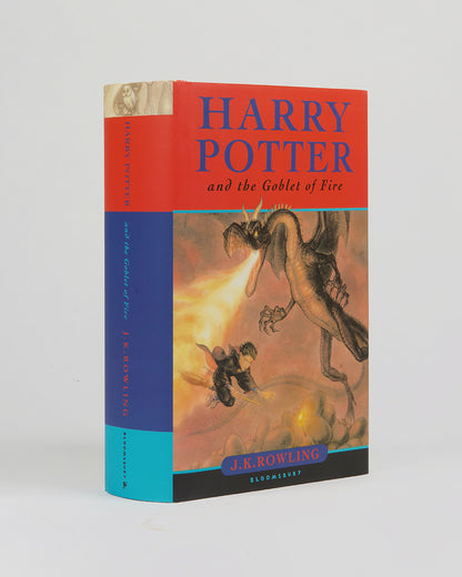 A wibderful signed first edition of J.K. Rowling's fourth book, Harry Potter and the Goblet of Fire.