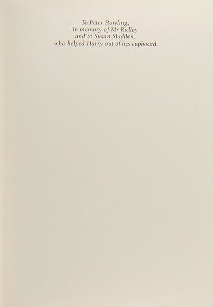 A wibderful signed first edition of J.K. Rowling's fourth book, Harry Potter and the Goblet of Fire.